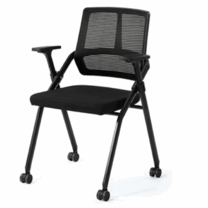 A1682-3 多麗絲培訓椅 黑色 布 附滑輪 扶手高69公分 坐高46.5公分