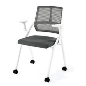 A1682-4 多麗絲培訓椅 白色 布 附滑輪 扶手高69公分 坐高46.5公分