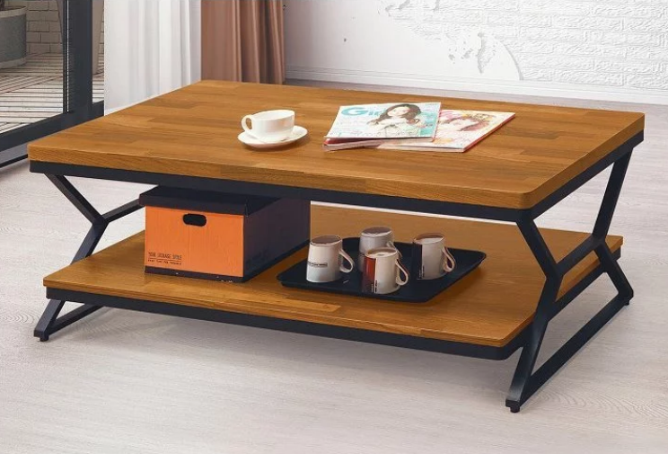 E256-4 工業風木心板4尺大茶几