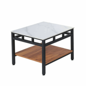 E258-3 ST801岩板石面小茶几 烤黑砂