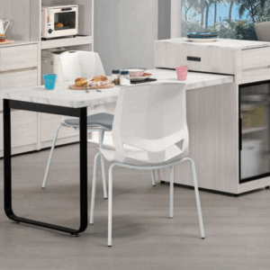 A1684-1 克萊格5尺仿石面中島型多功能餐桌櫃 B型附活動隔板1片、 ⊙附插座