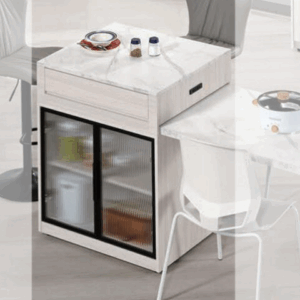 A1683-3 克萊格2.5尺仿石面鋁門中島櫃 附活動隔板1片、 ⊙附插座