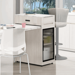 A1684-3 克萊格1.3尺仿石面鋁門中島櫃 附活動隔板1片、 ⊙附插座、