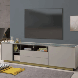 A335-02古斯拉6.6尺岩板長櫃 共二抽二門、