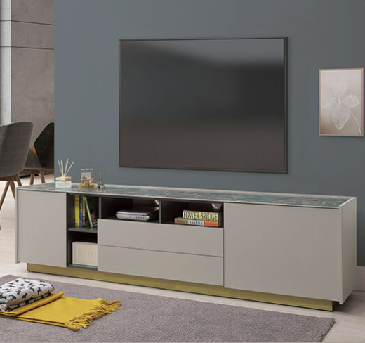 A335-02古斯拉6.6尺岩板長櫃 共二抽二門、