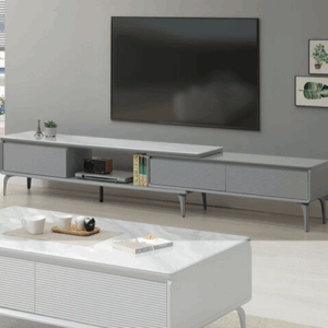 A342-02格瑞塔6尺石面伸縮長櫃 伸縮：181~275公分