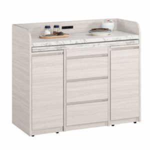 A1688-1 克萊格3.5尺仿石面活動式餐櫃 ⊙附活動隔板2片、 ⊙附插座