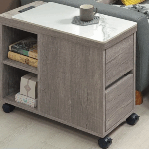 E261-6 灰橡岩板活動沙發邊櫃