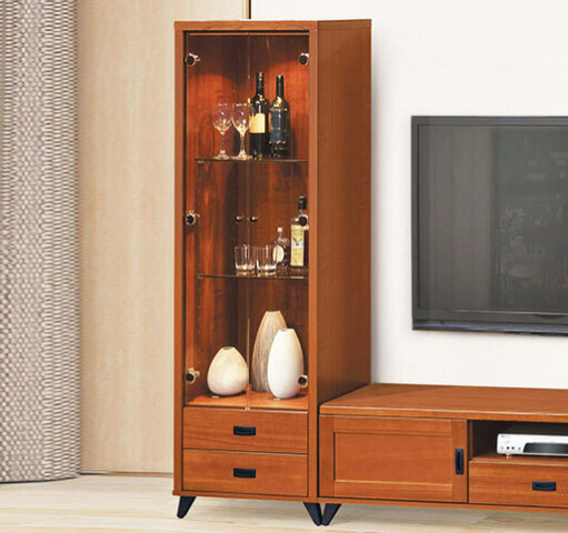 E265-1 樟木色2尺展示櫃