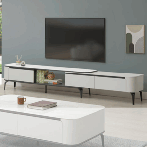 A343-01德里卡6.2尺玻璃伸縮長櫃 伸縮：188~285公分