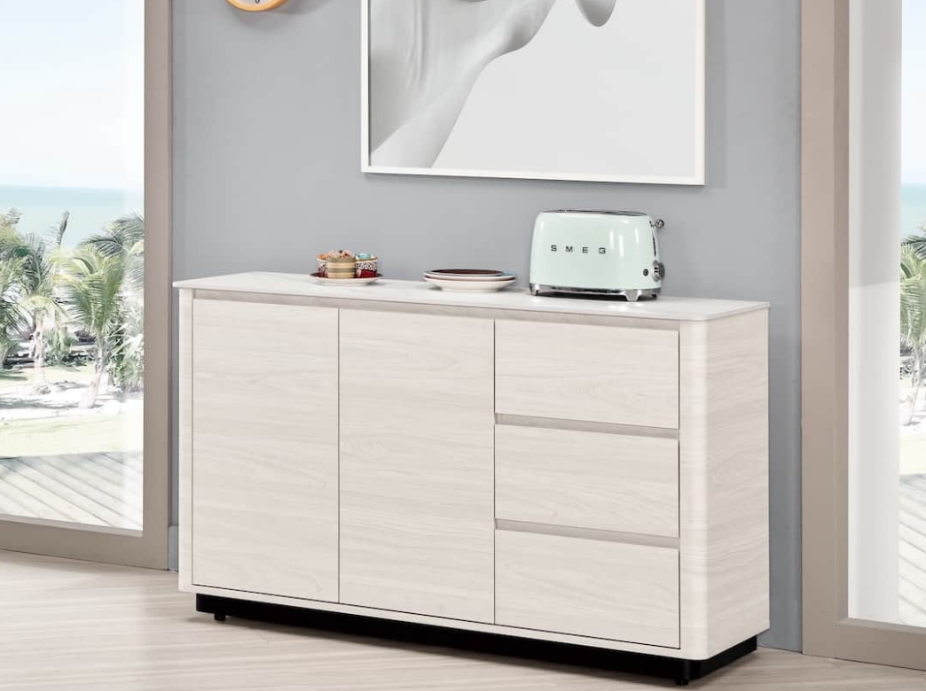 A1690-2 華爾斯4.5尺岩板餐櫃 (附活動隔板2片)12mm岩板桌面