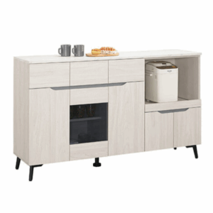 A1691-2 羅恩5尺仿石面收納櫃下座 附活動隔板一大一小