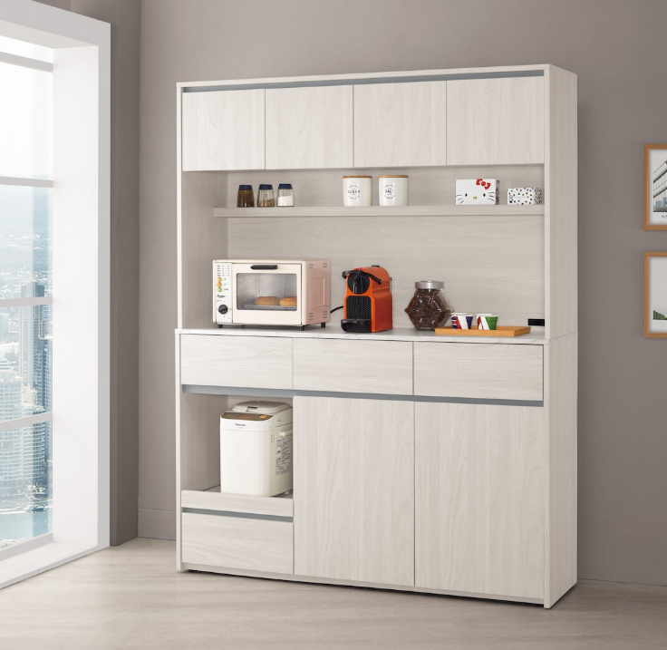 A1693-1 希斯洛4.5尺仿石面收納櫃 (附活動隔板1片) (附插座)