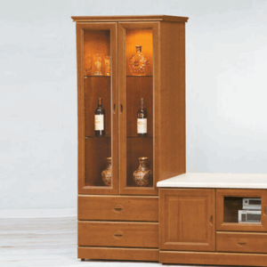 E266-1 樟木色展示櫃