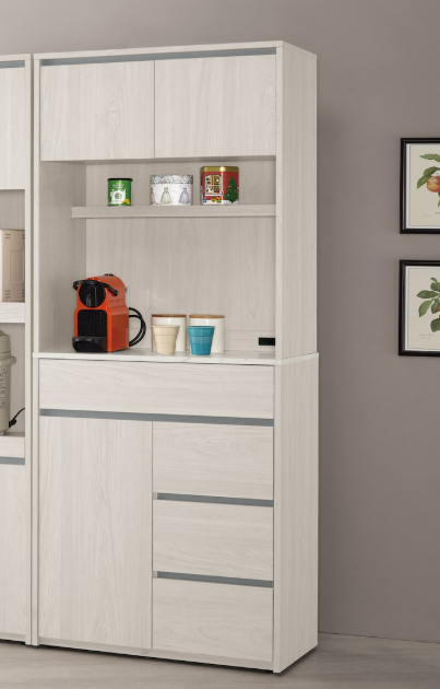 A1695-1 希斯洛2.5尺仿石面收納櫃 (附活動隔板1片) (附插座)