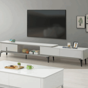 A345-02傑尼特6尺玻璃伸縮長櫃 伸縮：182~280公分