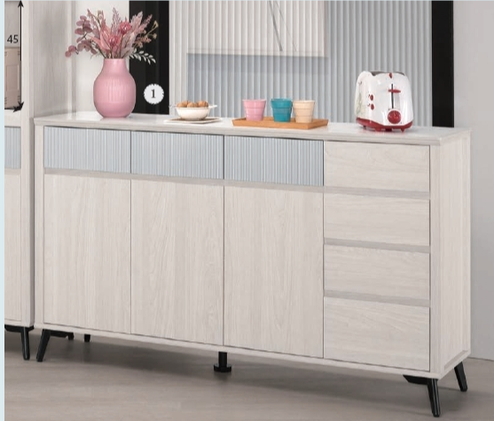 A1697-1 喬倫斯5尺岩板收納櫃(附活動隔板1大1小片) (桌面12mm岩板)