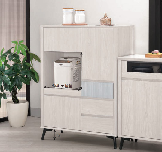 A1698-3 喬倫斯3尺收納櫃 附活動隔板1片