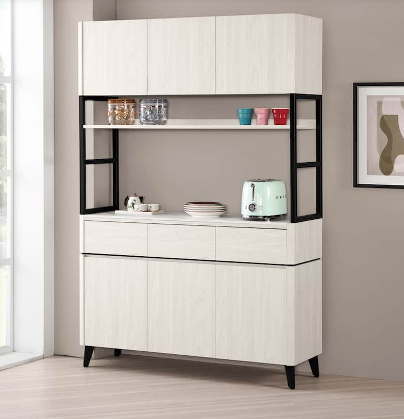 A1700-1 艾德嘉4尺岩板收納櫃 (附活動隔板2大2小片)厚12mm岩板桌面