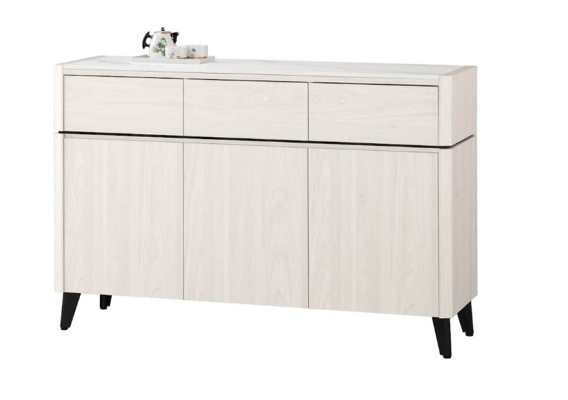 A1700-3 艾德嘉4尺岩板收納櫃下座 (附活動隔板1大1小片)厚12mm岩板桌面