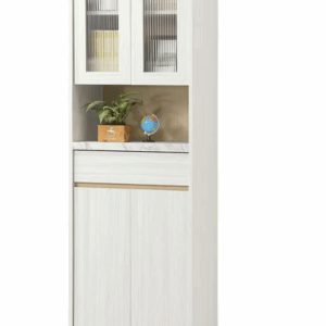 843-2洛蒂2尺四門收納櫃 (附4片活動隔板.1個透氣孔) (仿大理石紋桌面)