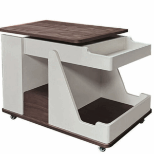 C277-2 3331升降推車淺胡桃木面