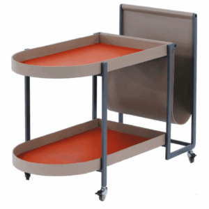 C277-8 029推車邊几 面桔色