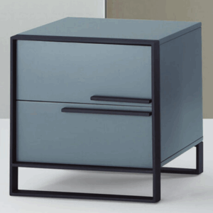 C279-5 401床頭櫃 黑腳灰色