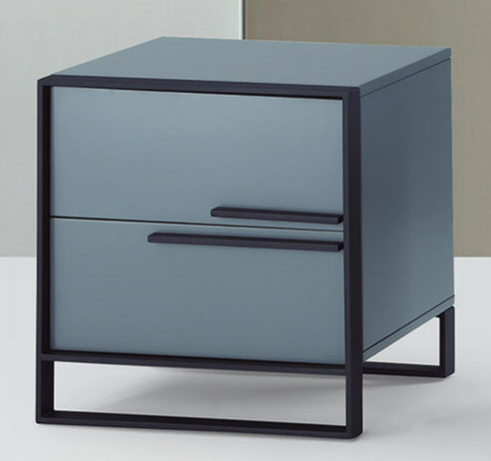 C279-5 401床頭櫃 黑腳灰色