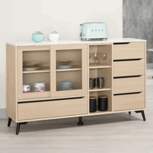 A1703-2 朵利斯5尺仿石面推門收納櫃下座