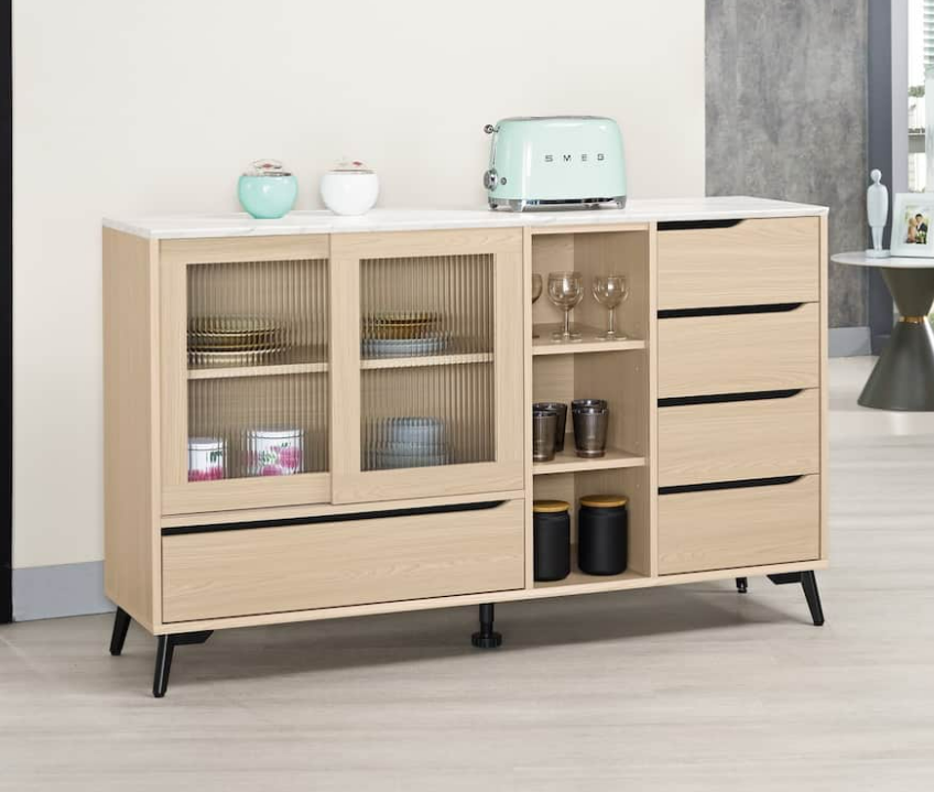 A1703-2 朵利斯5尺仿石面推門收納櫃下座