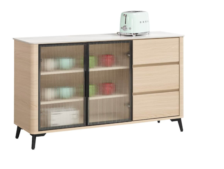 A1702-2 艾維斯4.5尺岩板餐櫃 (附活動隔板2片)厚12mm岩板桌面