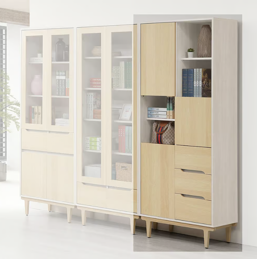 750-4帕特2.6尺三門三抽多功能櫃 (開門內各附1片活動隔板）