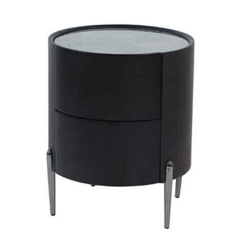 C280-9 8842B圓床頭櫃 熏煙色