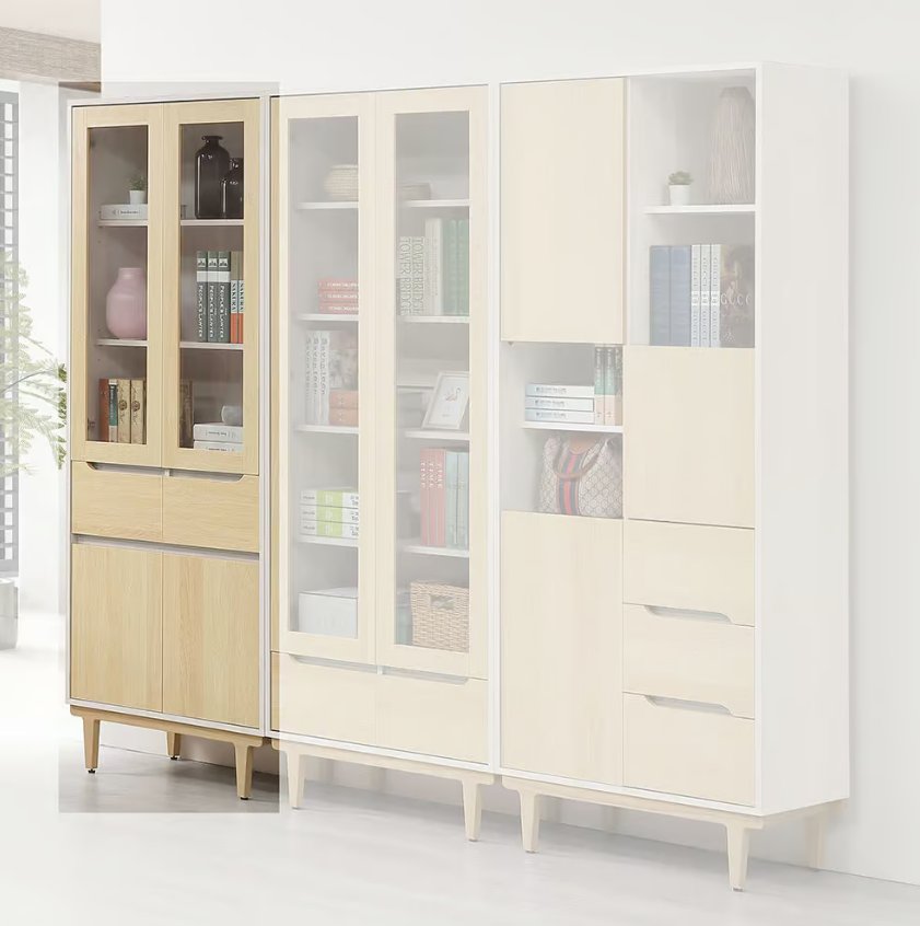 750-2帕特2.6尺中抽書櫃(附3片活動隔板）