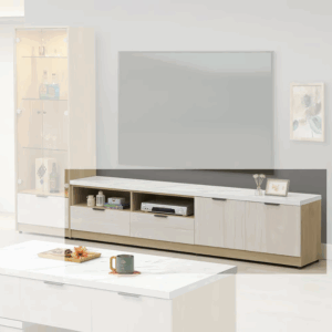 596-3庫克7尺電視櫃 (附2個電線孔，開門內無隔板)