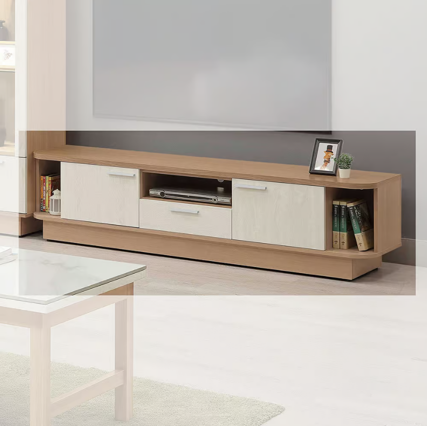 613-3 喬圓6尺電視櫃 (附1個電線孔)(開門內無隔板) 