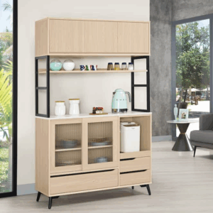 A1704-1 朵利斯4尺仿石面收納櫃 附活動隔板2大.1小片