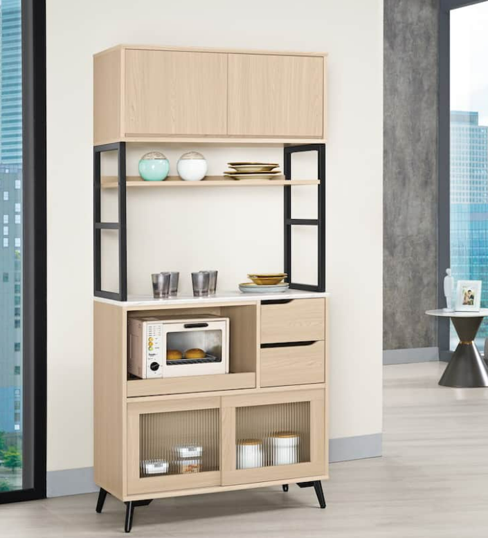 A1704-2 朵利斯3尺仿石面收納櫃 附活動隔板1片