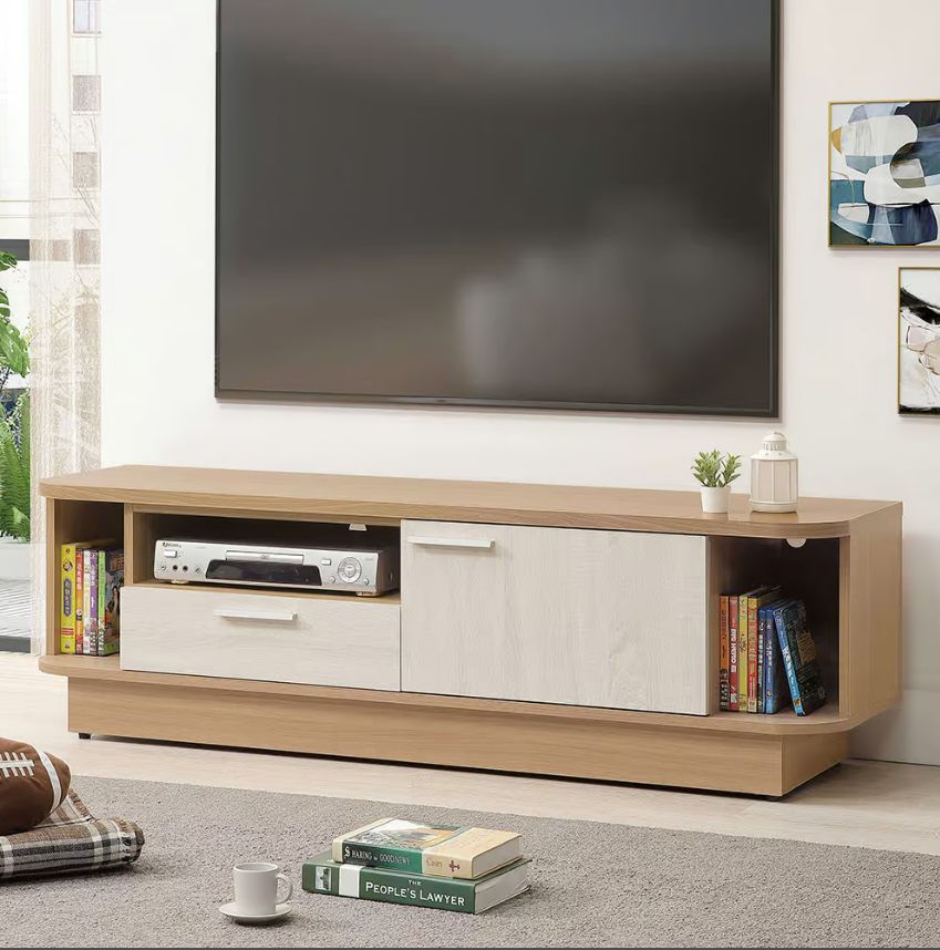 613-4喬圓5尺電視櫃 (附1個電線孔)(開門內無隔板)