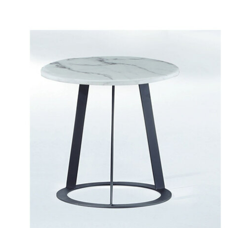 C285-6 16-06甜甜圈小茶几 棕花白石面