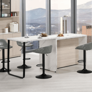 A1709-1 里斯特4尺仿石面中島型多功能餐桌櫃 附活動隔板1片