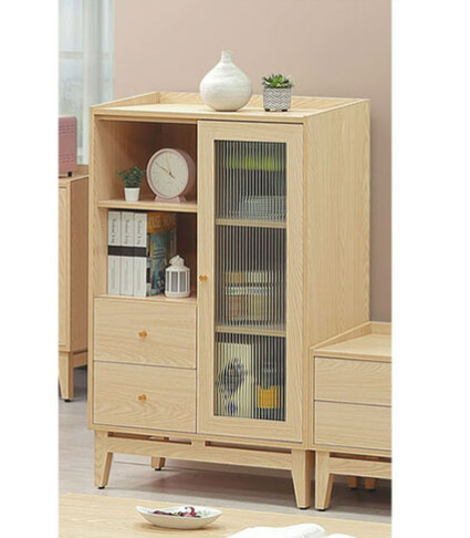 E279-3 喬伊原木色2.7尺收納邊櫃