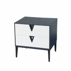 H418-9  LS-16寶藍白床頭櫃