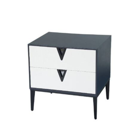 H418-9  LS-16寶藍白床頭櫃