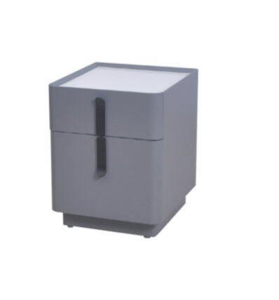 H419-3 LS-66深灰床頭櫃 玻璃