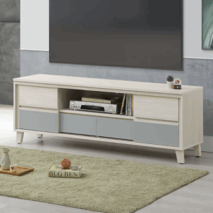 603-3 海倫娜5尺推門電視櫃 (附2片活動隔板.1個電線孔)