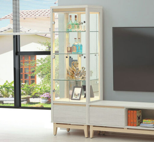 C294-1 波伊2.2尺展示櫃 LED黃光+線上開關