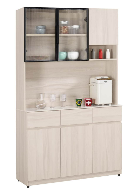 A1712-1 里斯特4尺岩板收納櫃 (附活動隔板3片)厚12mm岩板桌面