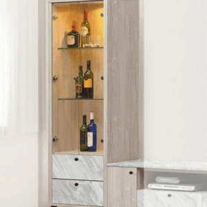 E276-2 白橡色2*6尺展示櫃